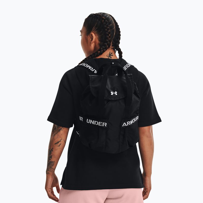 Under Armour Favourite 10 l μαύρο/μαύρο/λευκό γυναικείο αστικό σακίδιο πλάτης 6