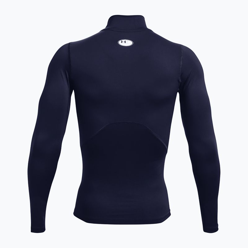 Ανδρικό Under Armour Heat Gear Armour Comp Mock midnight navy/white training longsleeve 6