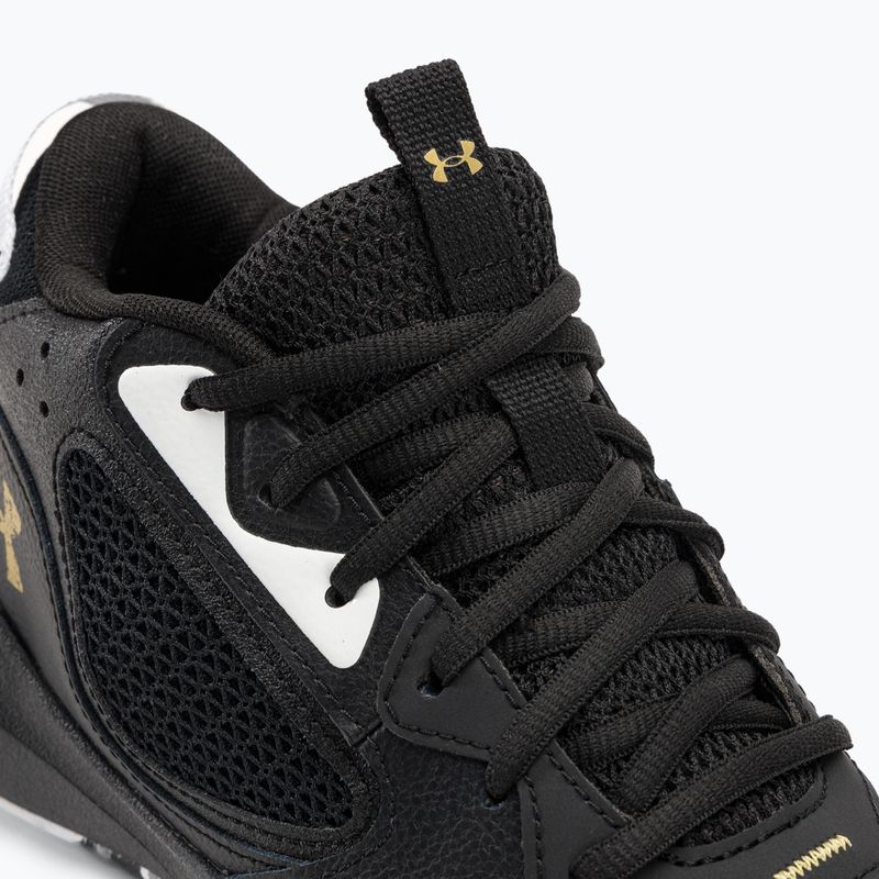 Under Armour Lockdown 6 παπούτσια μπάσκετ μαύρο/μαύρο/μεταλλικό χρυσό 8