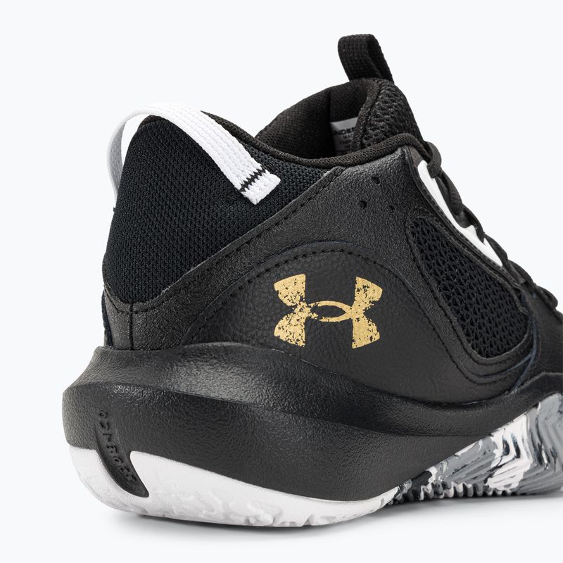 Under Armour Lockdown 6 παπούτσια μπάσκετ μαύρο/μαύρο/μεταλλικό χρυσό 9