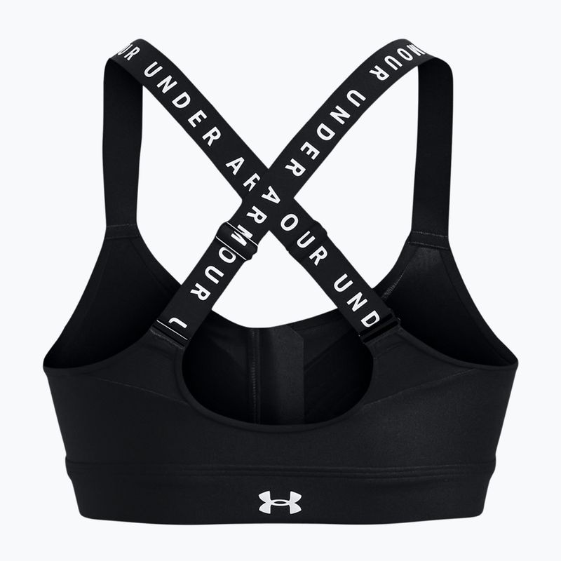 Under Armour Infinity High Bra Σουτιέν γυμναστικής με φερμουάρ μαύρο 1373860 2