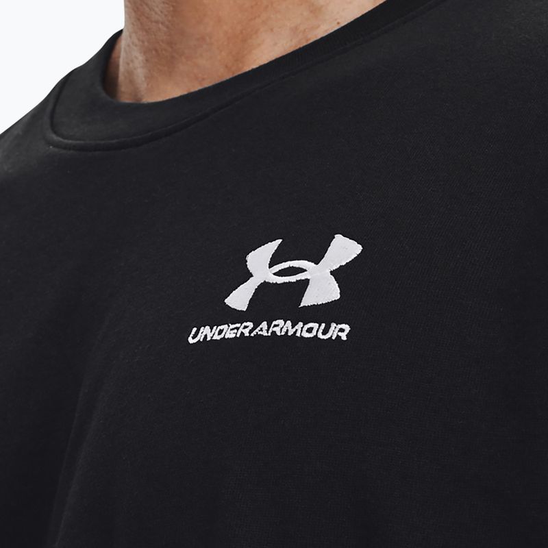 Ανδρικό t-shirt Under Armour Logo Emb Heavyweight μαύρο/λευκό 4