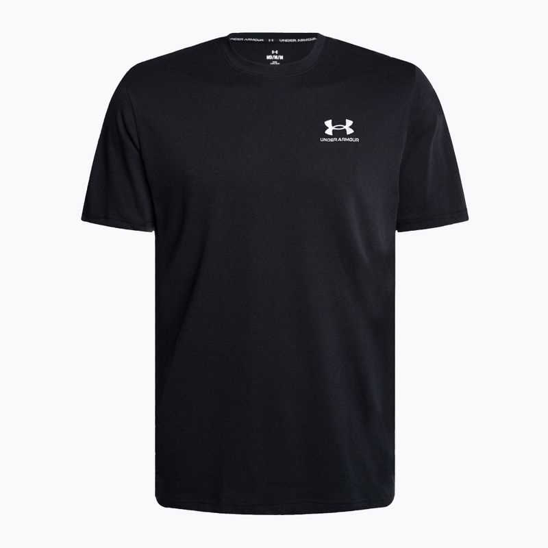 Ανδρικό t-shirt Under Armour Logo Emb Heavyweight μαύρο/λευκό 5