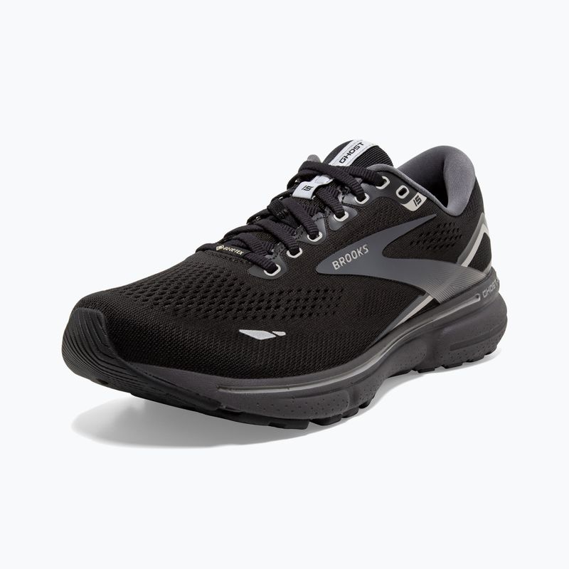 Brooks Ghost 15 GTX ανδρικά αθλητικά παπούτσια για τρέξιμο μαύρο/μαύρο μαργαριτάρι/αλουμινίου 16