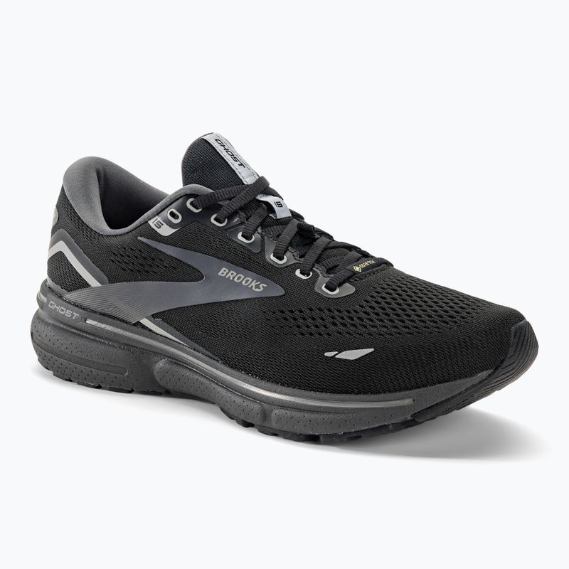 Brooks Ghost 15 GTX ανδρικά αθλητικά παπούτσια για τρέξιμο μαύρο/μαύρο μαργαριτάρι/αλουμινίου