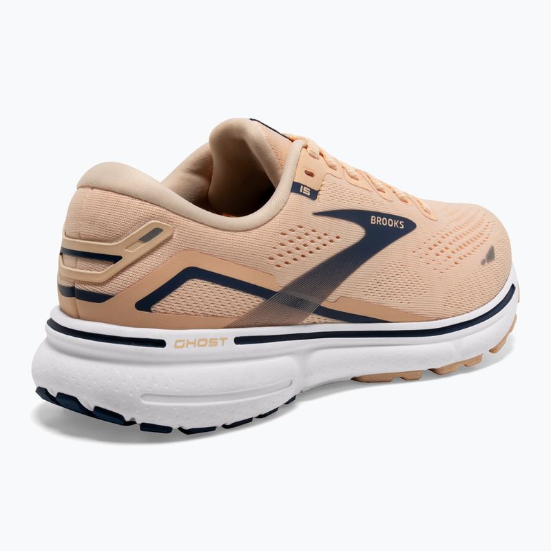 Brooks Ghost 15 γυναικεία παπούτσια τρεξίματος βερίκοκο/μπλε/λευκό 9