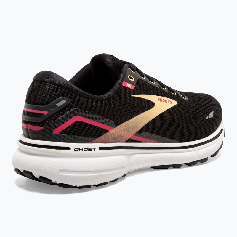 Brooks Ghost 15 γυναικεία παπούτσια τρεξίματος μαύρο/πορτοκαλί/βατόμουρο 10