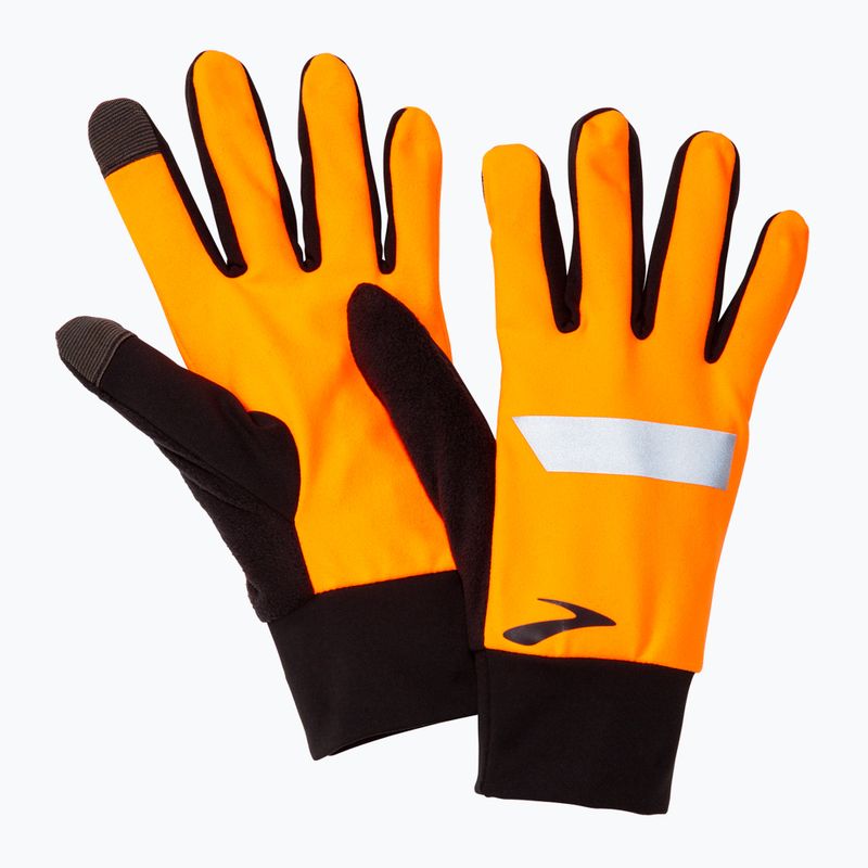 Brooks Fusion Midweight Glove 2.0 fluoro flash/μαύρο γάντι τρεξίματος