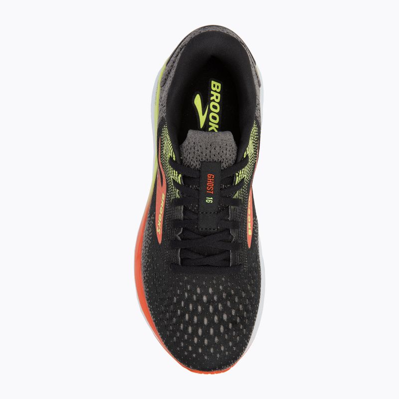 Ανδρικά παπούτσια για τρέξιμο Brooks Ghost 16 wide fit black/mandarin red/green 5