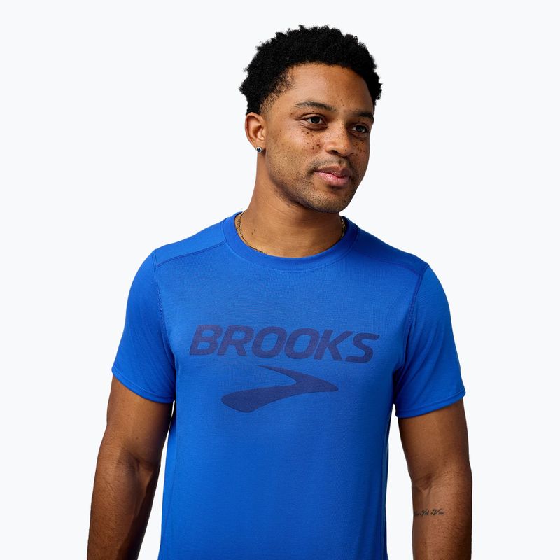 Brooks Distance 3.0 ανδρικό πουκάμισο για τρέξιμο neo μπλε/logo Brooks 4