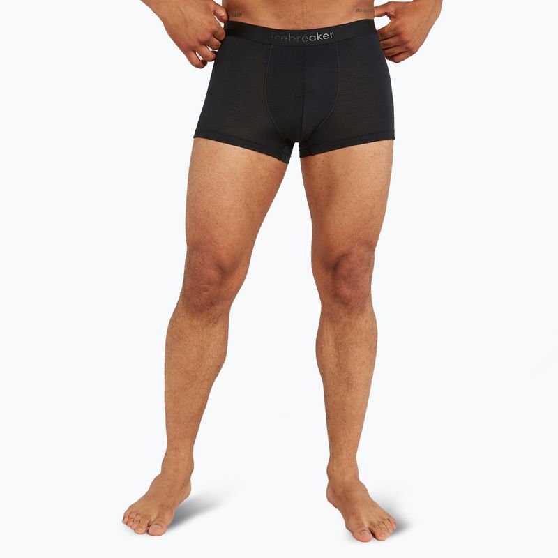 Ανδρικά θερμικά σορτς μποξεράκια icebreaker Merino 125 Cool-Lite Anatomica Trunks μαύρο 2