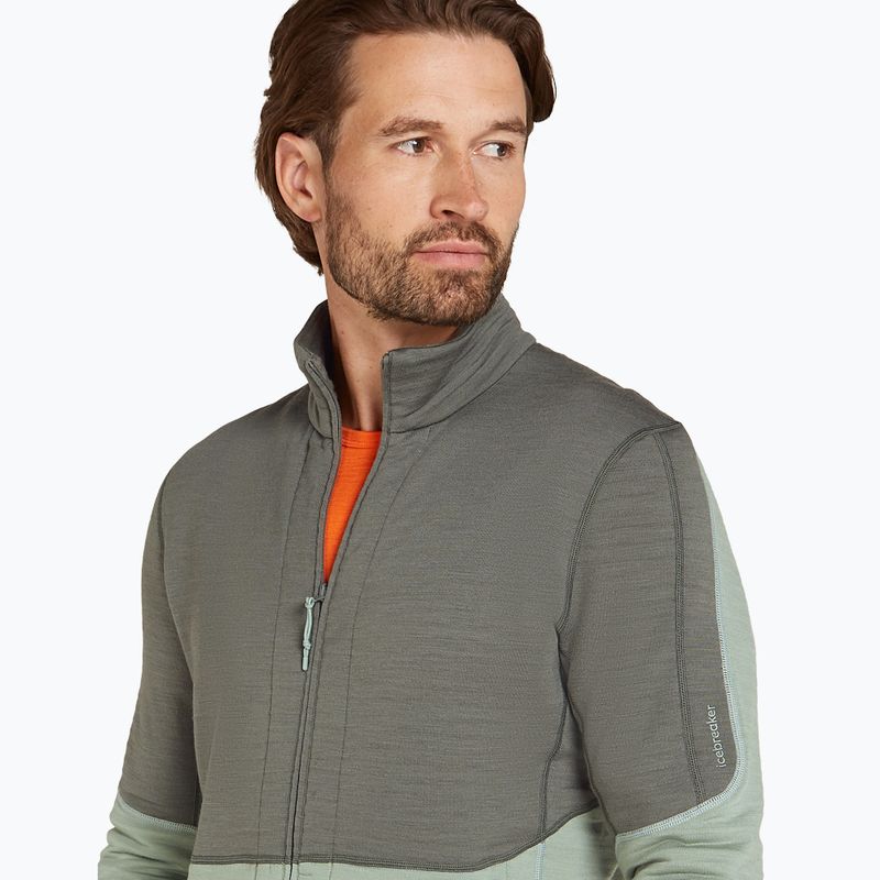 Ανδρικό Icebreaker Merino 400 RealFleece Descender LS Zip galaxy/ moss/ cb φούτερ 5