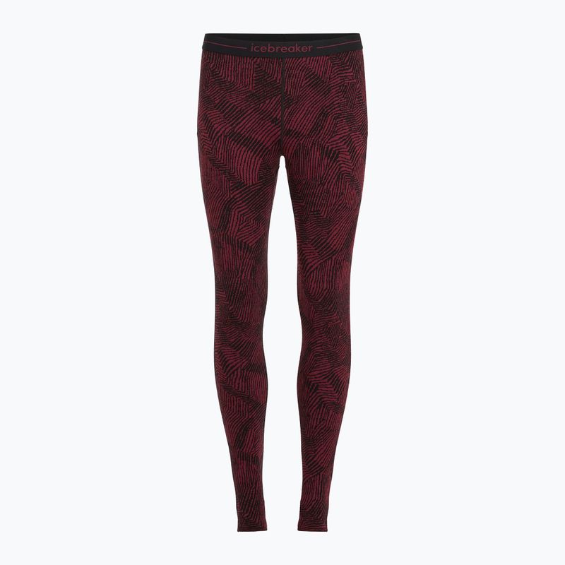 Icebreaker γυναικείο θερμικό παντελόνι Merino 260 Vertex Leggings Frozen Forms black/ port/j 7