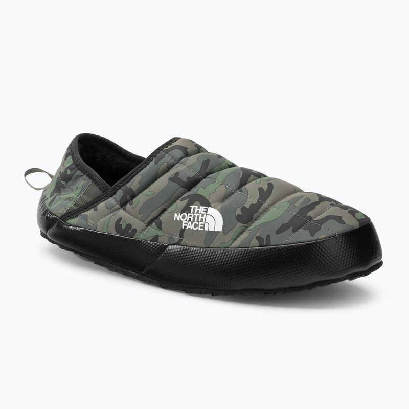 Ανδρικές χειμερινές παντόφλες The North Face Thermoball Traction Mule V πράσινο-μαύρο NF0A3UZN33U1