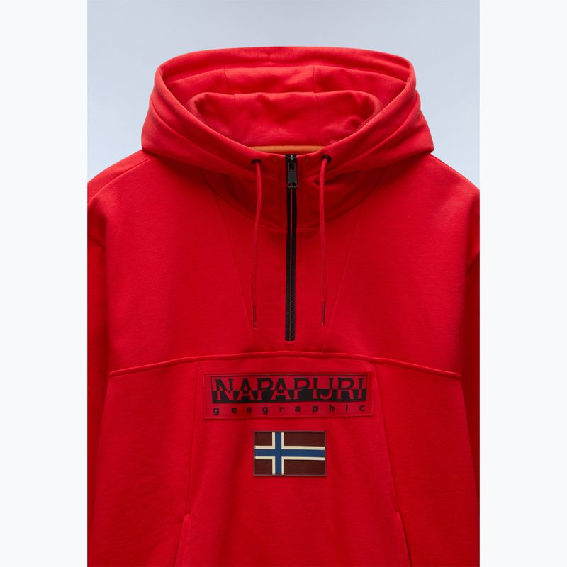 Ανδρικό Napapijri Burgee Half Zip Hooded 2.0 κόκκινο goji φούτερ με κουκούλα 7