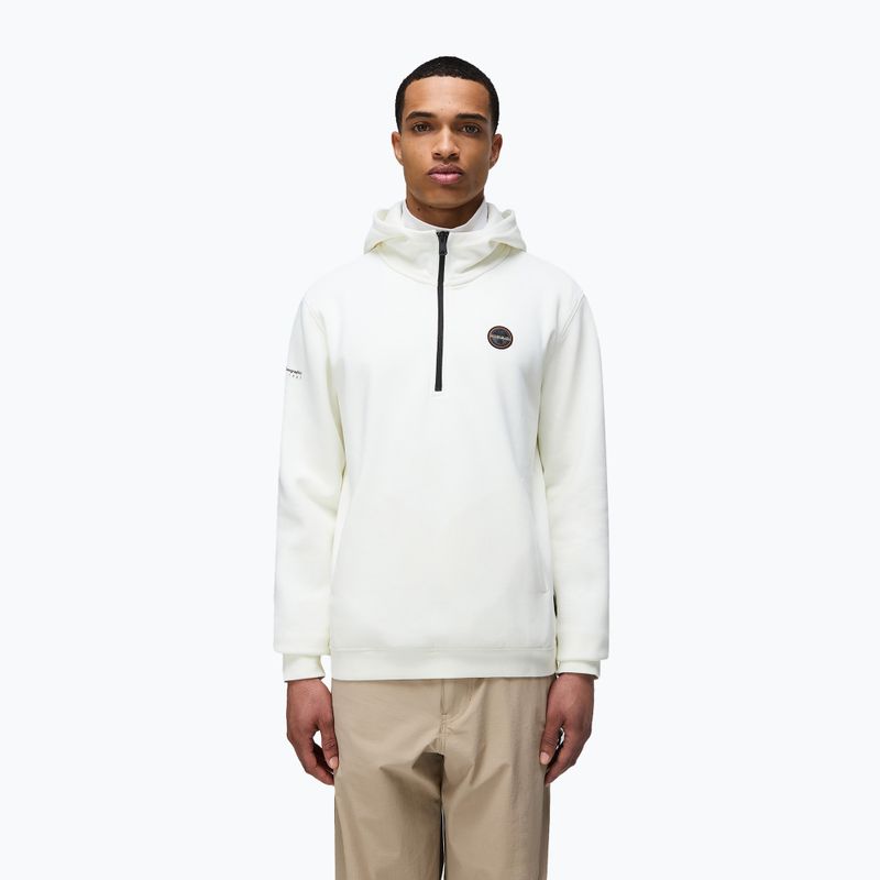 Ανδρικό φούτερ Napapijri B-Badge Half Zip Hooded white heron