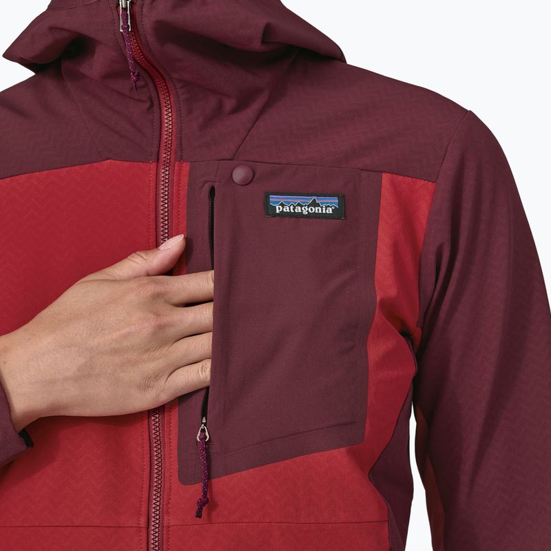 Γυναικείο softshell μπουφάν Patagonia R1 CrossStrata Hoody τουριστικό κόκκινο 6