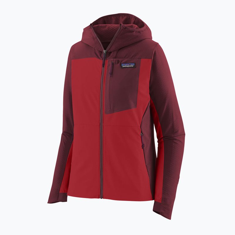 Γυναικείο softshell μπουφάν Patagonia R1 CrossStrata Hoody τουριστικό κόκκινο 9