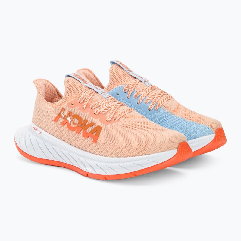 Γυναικεία παπούτσια για τρέξιμο HOKA Carbon X 3 ροδάκινο παρφέ/καλοκαιρινό τραγούδι 5