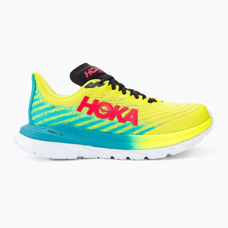 HOKA Mach 5 ανδρικά παπούτσια για τρέξιμο βραδινό primrose/scuba blue 2