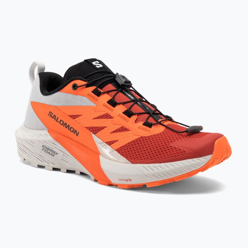 Ανδρικά παπούτσια τρεξίματος Salomon Sense Ride 5 lunar rock/shocking orange/fiery red