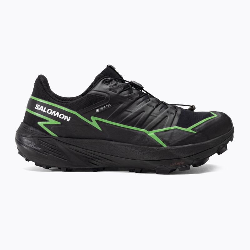 Salomon Thundercross GTX ανδρικά παπούτσια για τρέξιμο μαύρο/πράσινο γκέκο/μαύρο 4