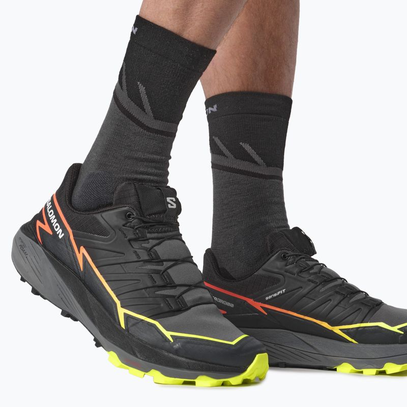 Salomon Thundercross ανδρικά αθλητικά παπούτσια για τρέξιμο μαύρο/ησυχαστική απόχρωση/φλογερό κοράλλι 14