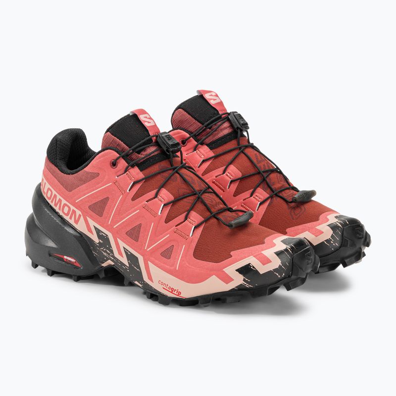 Salomon Speedcross 6 γυναικεία παπούτσια τρεξίματος από δέρμα αγελάδας/μαύρο/αγγλικό τριαντάφυλλο 7