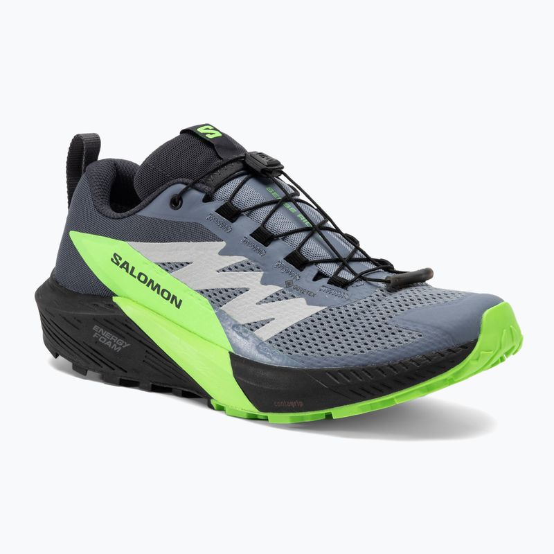 Salomon Sense Ride 5 GTX ανδρικά παπούτσια για τρέξιμο flint stone/μαύρο/πράσινο γκέκο