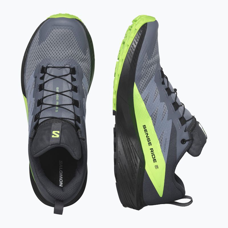 Salomon Sense Ride 5 GTX ανδρικά παπούτσια για τρέξιμο flint stone/μαύρο/πράσινο γκέκο 10