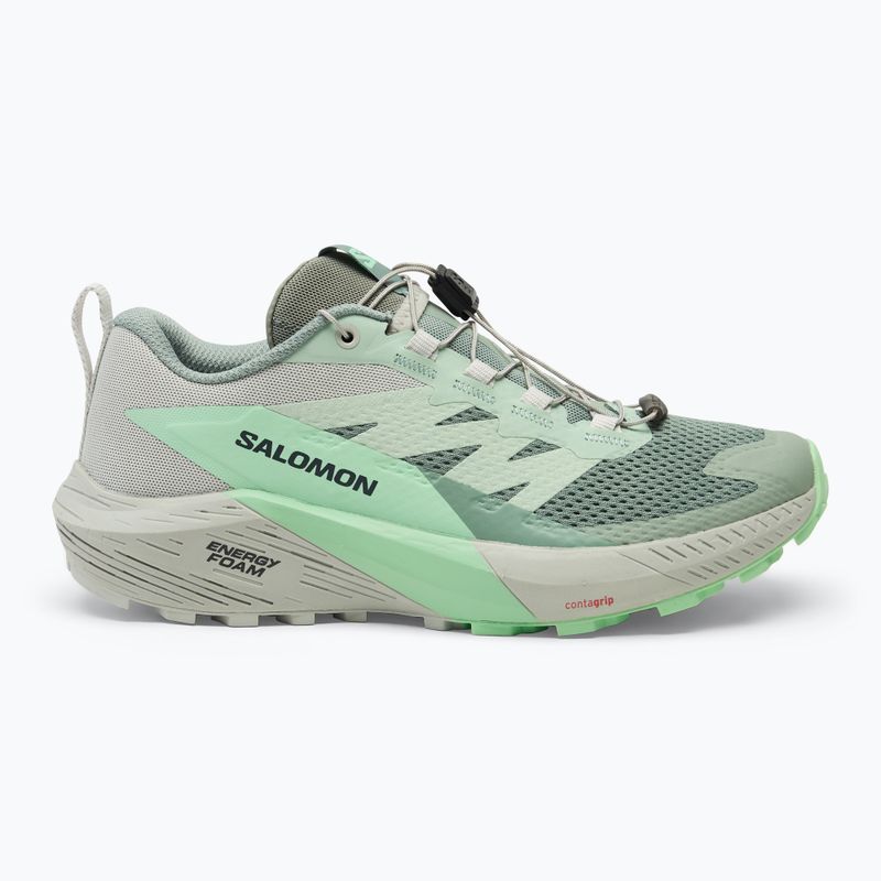 Γυναικεία παπούτσια τρεξίματος Salomon Sense Ride 5 lily pad/metal/green ash 2