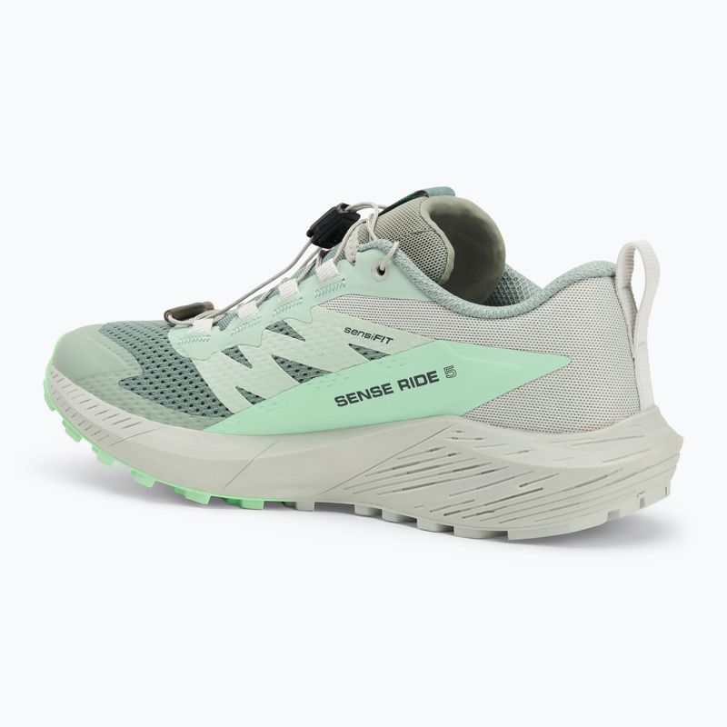 Γυναικεία παπούτσια τρεξίματος Salomon Sense Ride 5 lily pad/metal/green ash 3