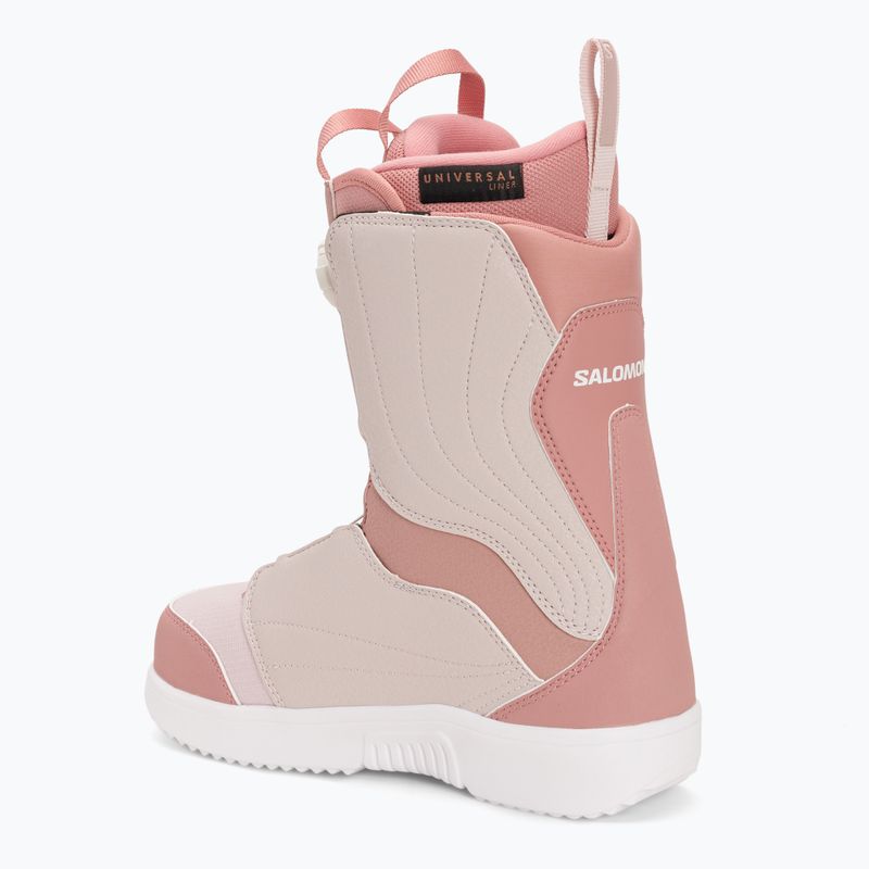 Γυναικείες μπότες snowboard Salomon Pearl Boa ash rose/lilac ash/white 2