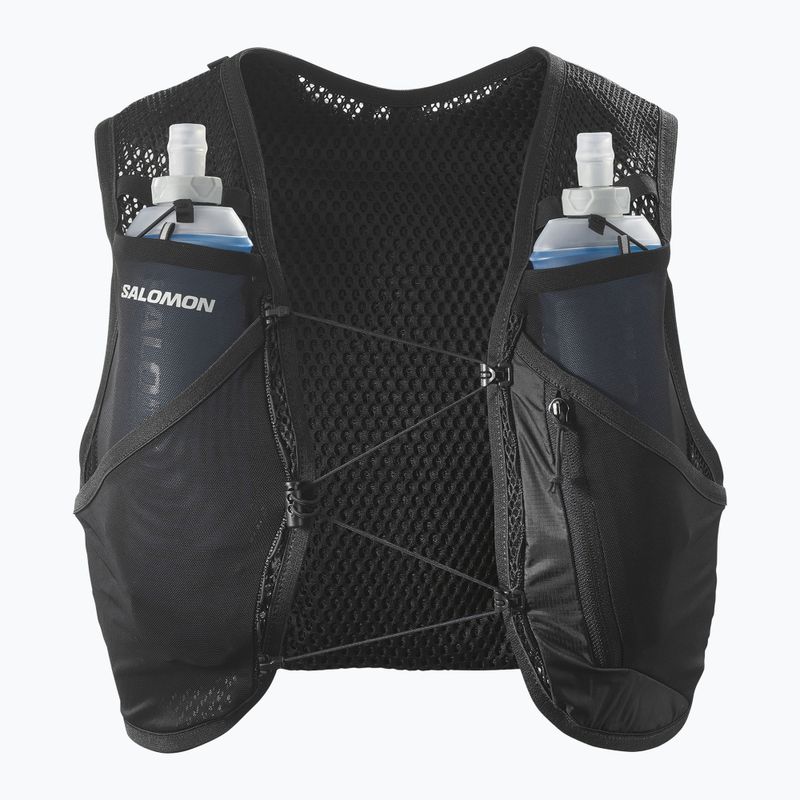 Salomon Active Skin 4 σετ μαύρο/μεταλλικό γιλέκο για τρέξιμο