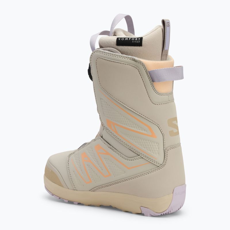 Γυναικείες μπότες snowboard Salomon Ivy Boa SJ Boa W cream/peach fuzz/orchid petal 2