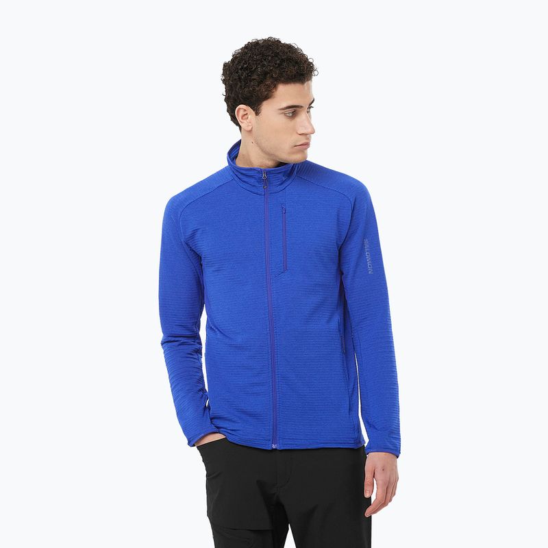 Ανδρικό ανδρικό φούτερ Salomon Essential Lightwarm FZ surf the web trekking sweatshirt