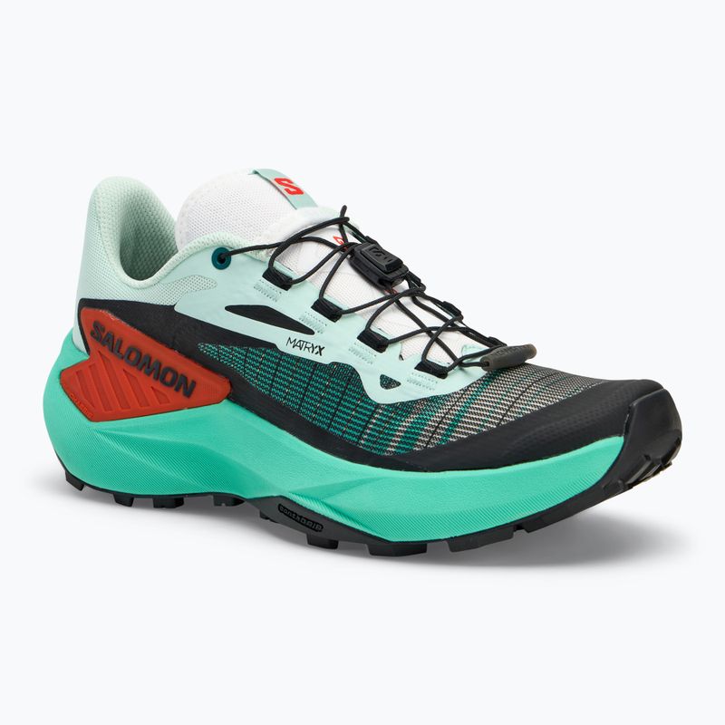 Salomon Genesis bay/electric green/cherry γυναικεία παπούτσια για τρέξιμο