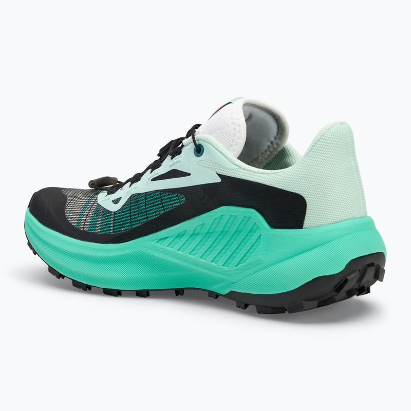 Salomon Genesis bay/electric green/cherry γυναικεία παπούτσια για τρέξιμο 3