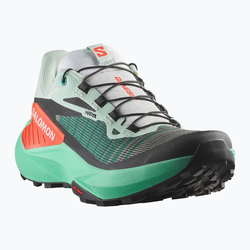 Salomon Genesis bay/electric green/cherry γυναικεία παπούτσια για τρέξιμο 8