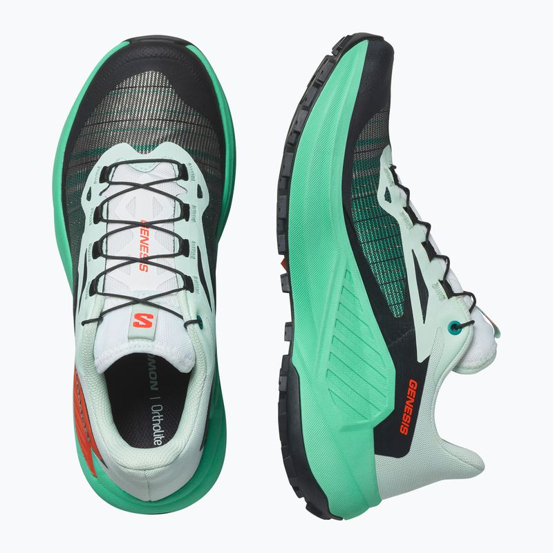 Salomon Genesis bay/electric green/cherry γυναικεία παπούτσια για τρέξιμο 13