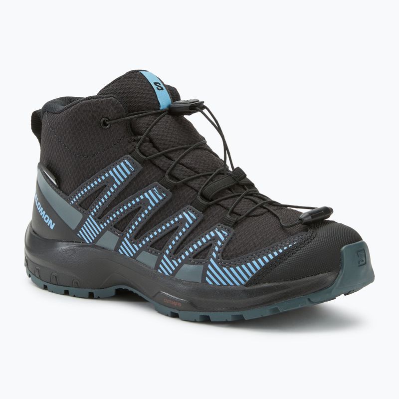 Παιδικά παπούτσια πεζοπορίας Salomon XA PRO V8 Mid WP black/neptune/alaskan blue