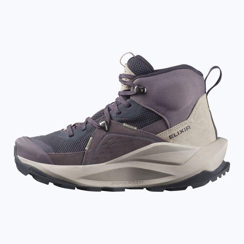 Γυναικεία παπούτσια πεζοπορίας Salomon Elixir Mid GTX nine iron/shark/silver cloud 10