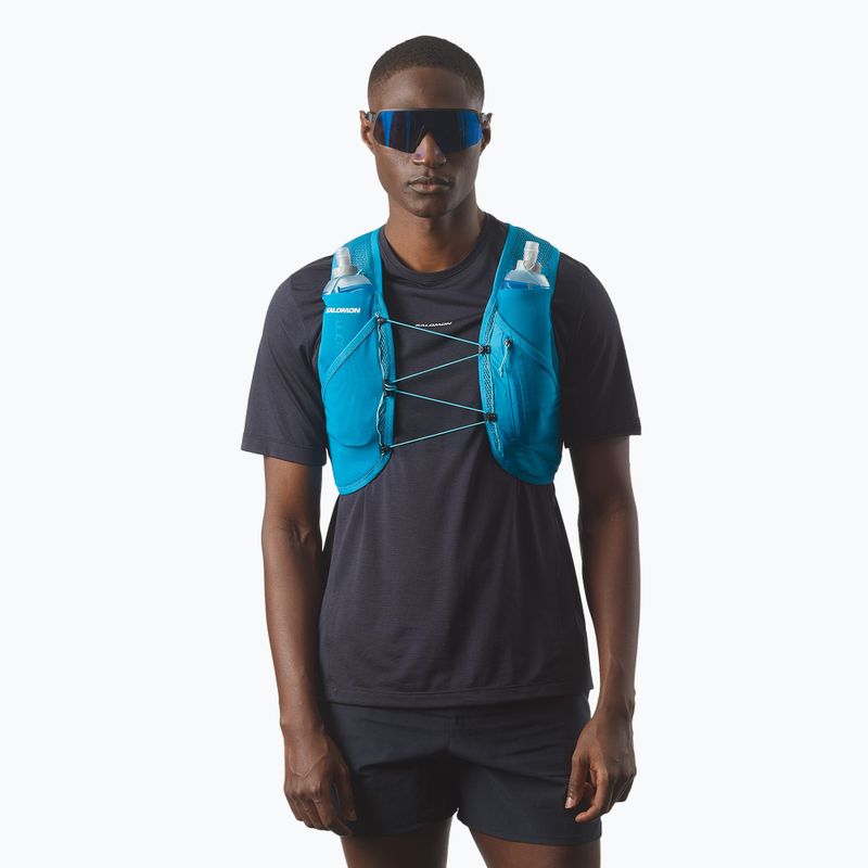 Salomon Active Skin 4 Set γιλέκο για τρέξιμο μπλε danube/μπλε κουρασάο 2