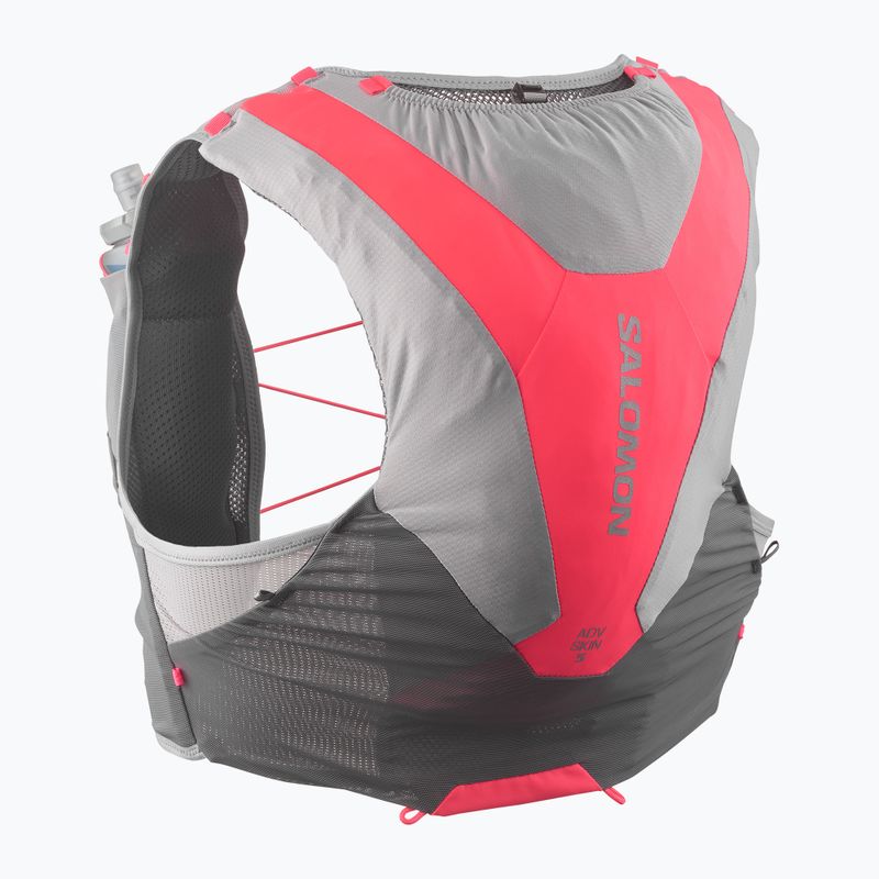 Salomon Advance Skin 5 Set γιλέκο για τρέξιμο castelrock/alloy/neon flame 2