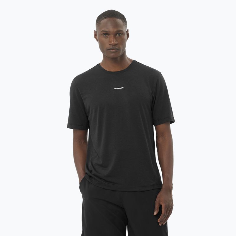 Ανδρική ανδρική μπλούζα Salomon SHKout Core deep black running shirt