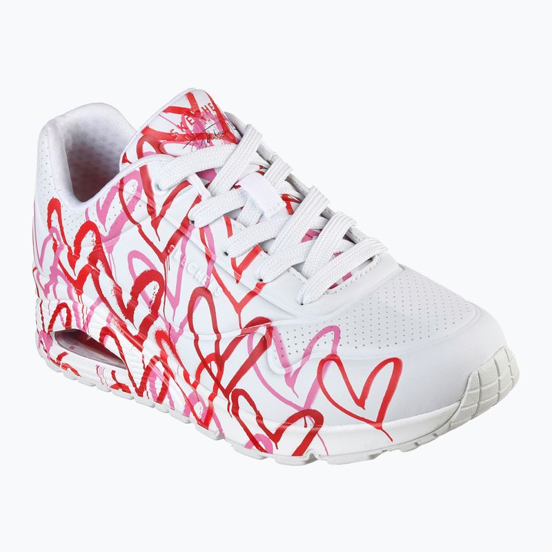 Γυναικεία παπούτσια SKECHERS JGoldcrown Uno Spread The Love white/red/pink 8