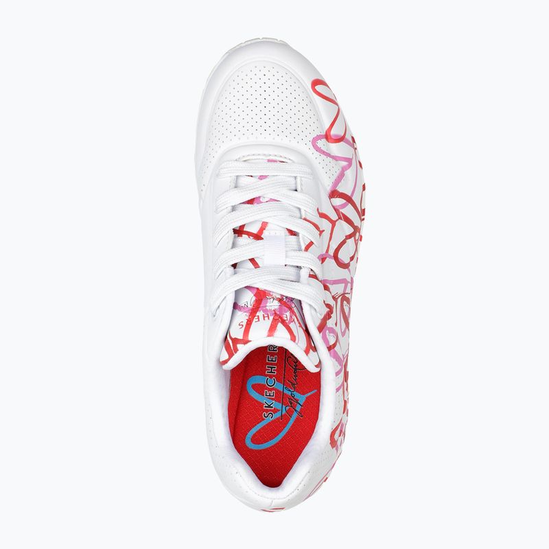 Γυναικεία παπούτσια SKECHERS JGoldcrown Uno Spread The Love white/red/pink 11