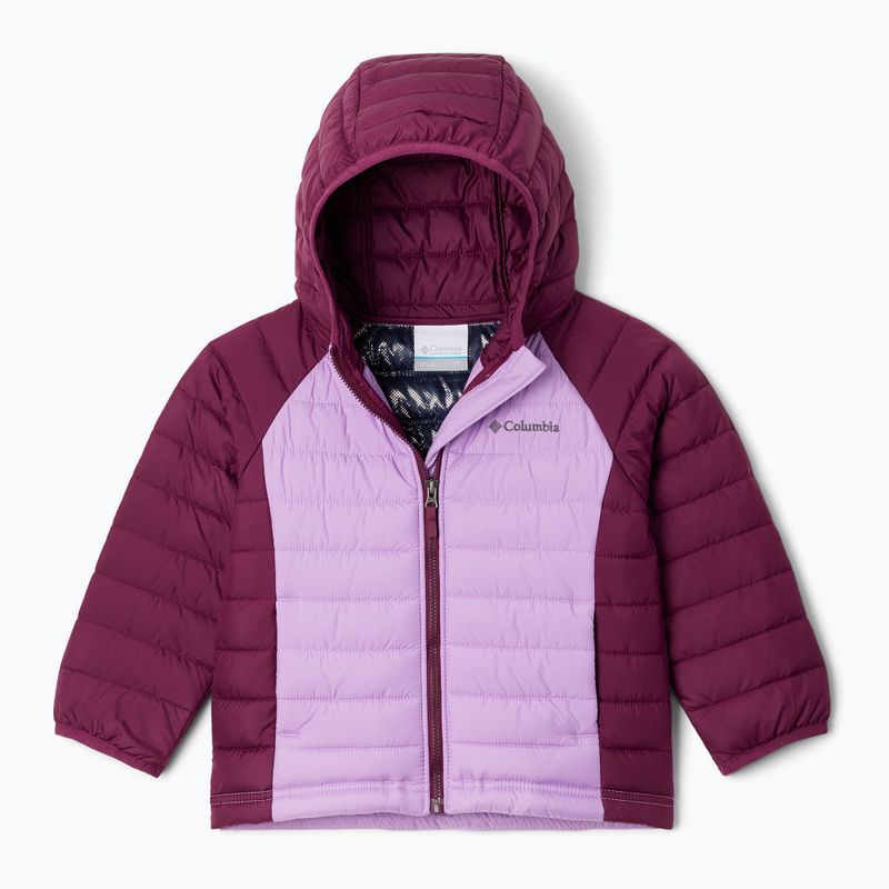 Columbia Powder Lite Hooded gumdrop/marionberry παιδικό πουπουλένιο μπουφάν με κουκούλα 5