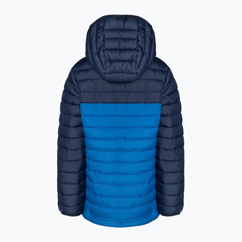 Columbia Powder Lite Hooded bright indigo/collegiate navy παιδικό πουπουλένιο μπουφάν με κουκούλα 2