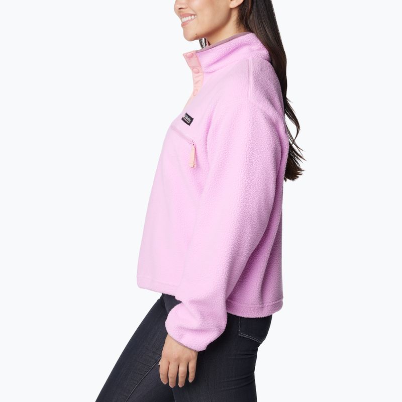 Columbia Helvetia Cropped 1/2 cosmos/salmon rose/fig γυναικείο fleece φούτερ για γυναίκες 3